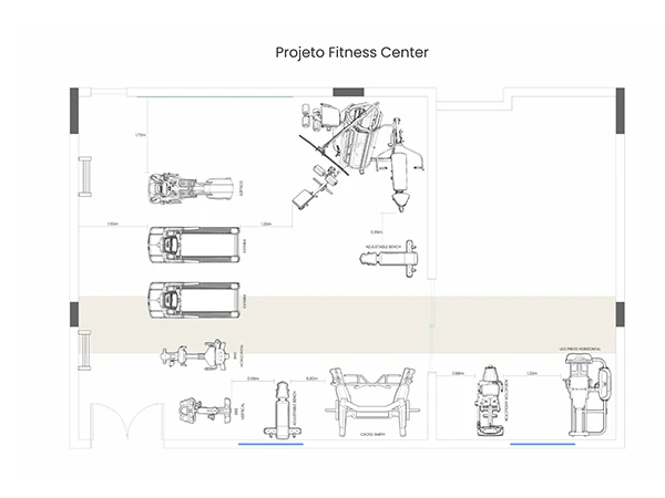 Consultoria para academias, layout de equipamentos